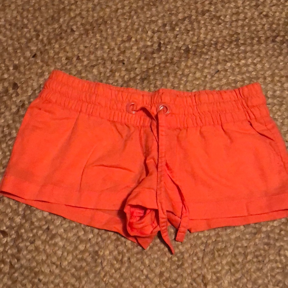 Linen orange shorts